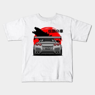 Silver GTR R35 Rear Kids T-Shirt